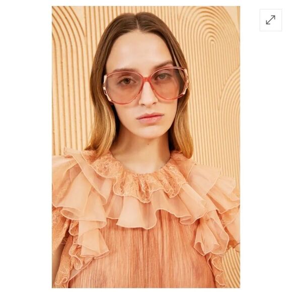 NIB Ulla Johnson Callista Sunglasses in Rose - Picture 2 of 11